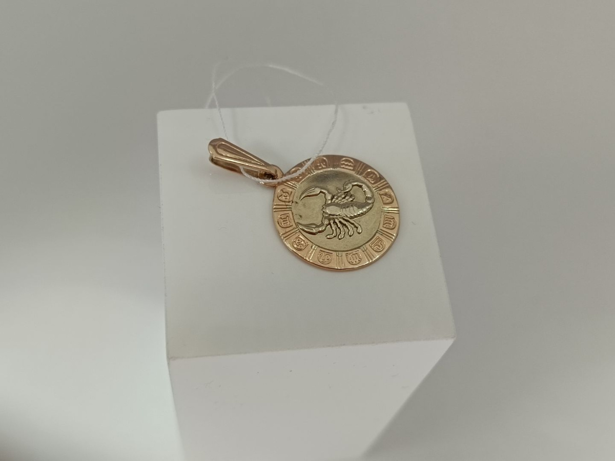 ПОДВЕСКА ЗНАК ЗОДИАКА СКОРПИОН Au 585
