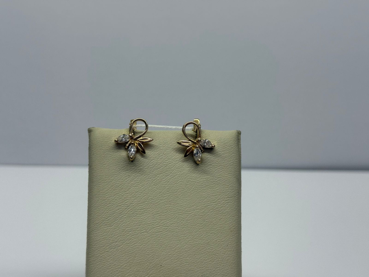 СКМИ585 СЕРЬГИ С КАМНЯМИ (Au 585)