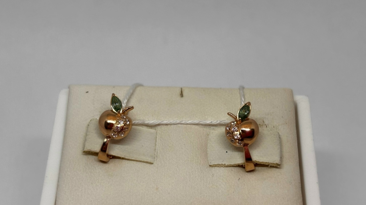 СКМИ585 СЕРЬГИ С КАМНЯМИ (Au 585)