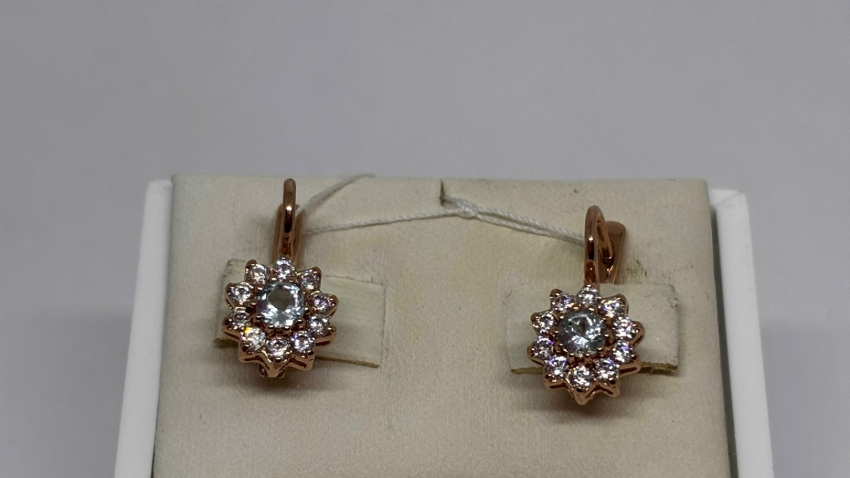 СЕРЬГИ С КАМНЯМИ (Au 585)