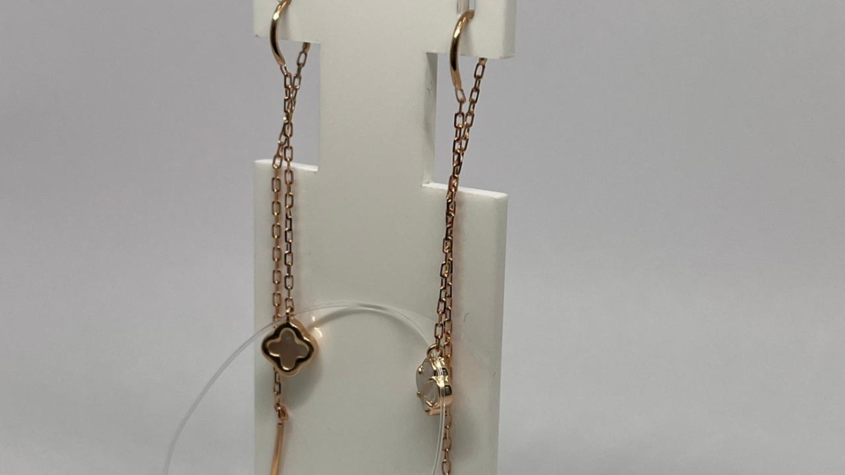 СЕРЬГИ ПРОДЕВКИ с камнем (Au 585)