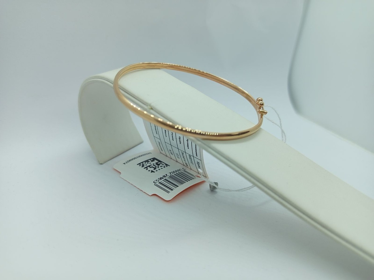 022117 БРАСЛЕТ ЖЕСТКИЙ без камня (Au 585)