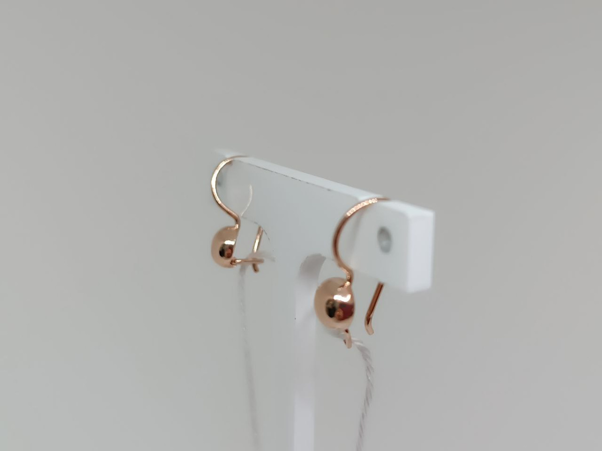 СБКМ585 СЕРЬГИ БЕЗ КАМНЯ (Au 585)