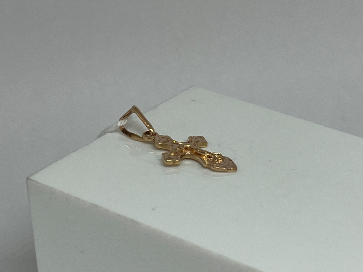 ПОДВЕСКА КРЕСТ БЕЗ КАМНЯ (Au 585)