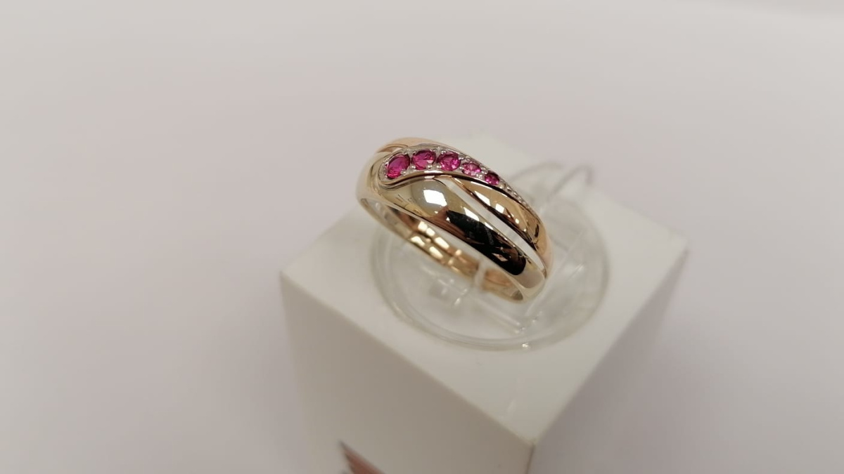 КОЛКМИ585 КОЛЬЦО С КАМНЯМИ (Au 585)