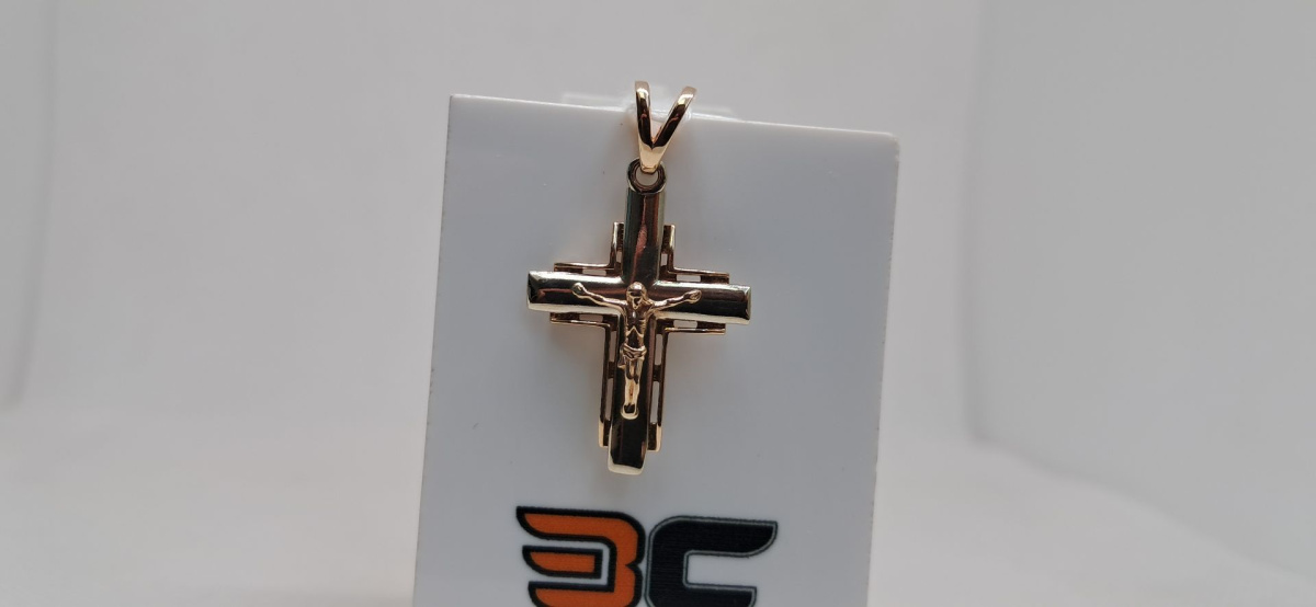 ПОДКБК585 ПОДВЕСКА КРЕСТ БЕЗ КАМНЯ (Au 585)