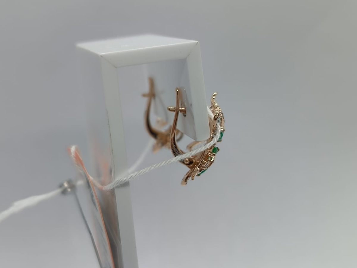 СКМИ585 СЕРЬГИ С КАМНЯМИ (Au 585)