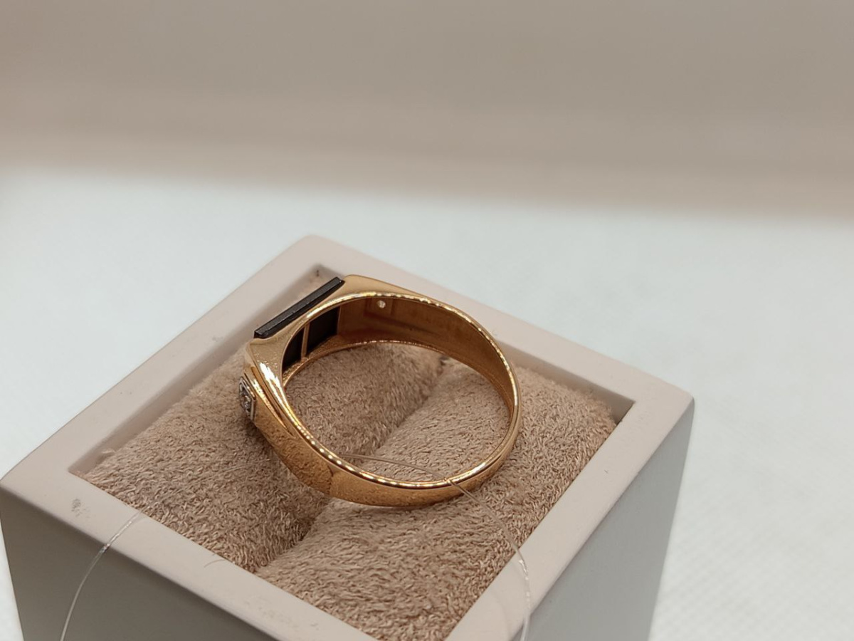 КОЛЬЦО ПЕЧАТКА с камнем (Au 585)