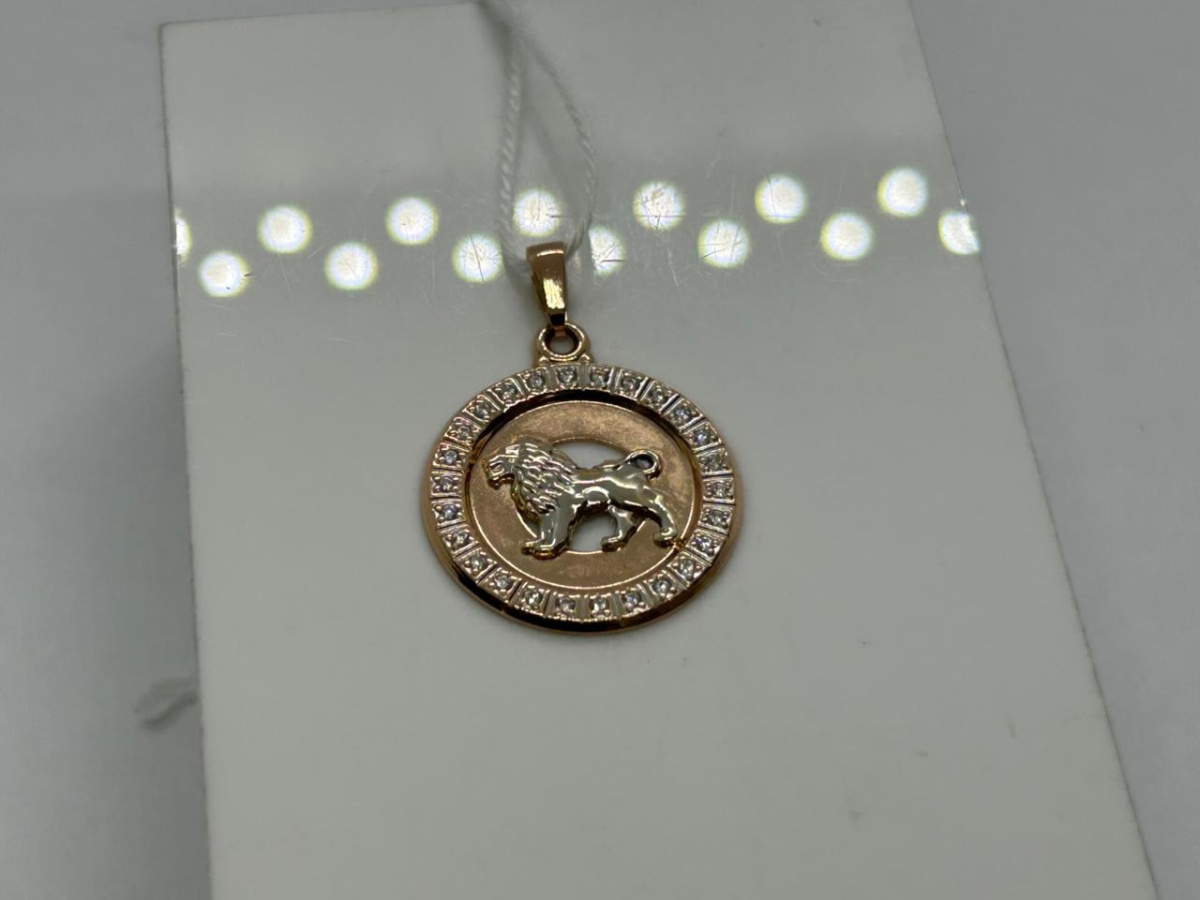 ПОДВЕСКА ЗНАК ЗОДИАКА ЛЕВ Au 585 ПОДВЕСКА ЗНАК ЗОДИАКА ЛЕВ Au 585