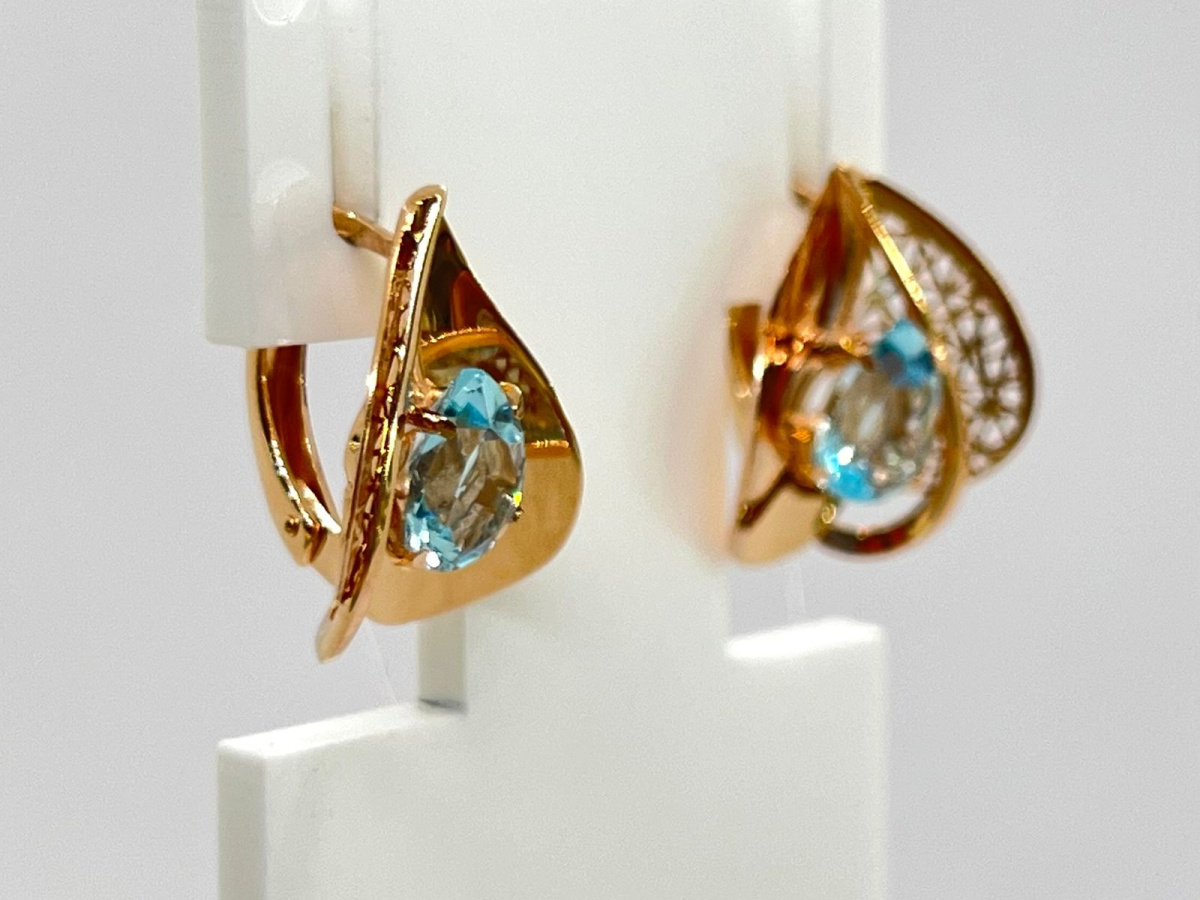 СЕРЬГИ ТОПАЗ (Au 585)