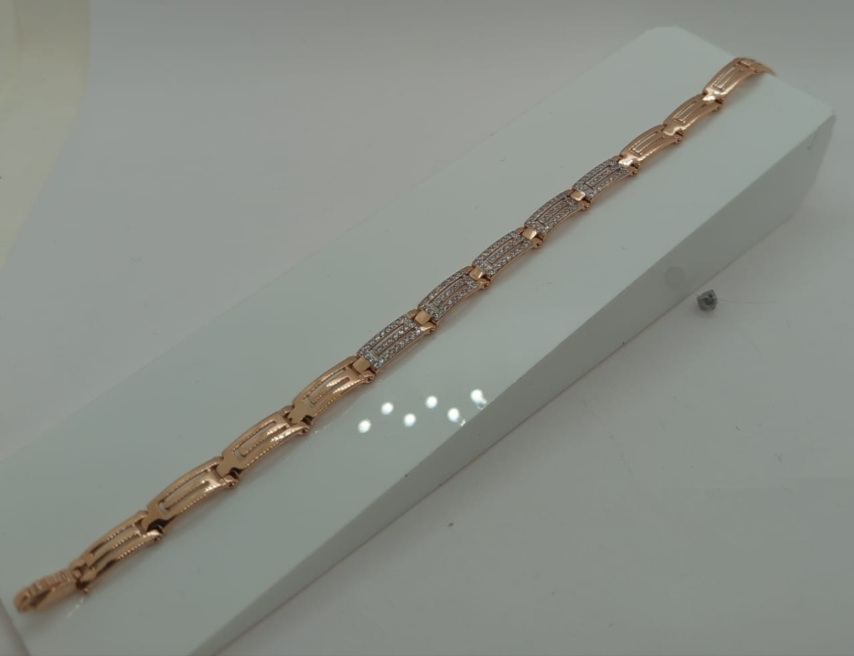 БРАСЛЕТ ФАНТАЗИЯ с камнями (Au 585)