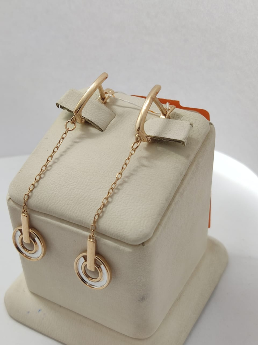 СБКМ585 СЕРЬГИ БЕЗ КАМНЯ (Au 585)