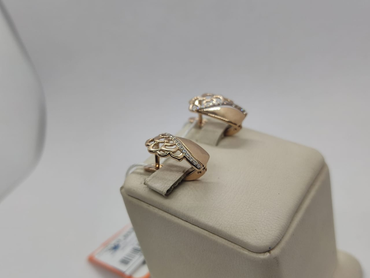 СКМИ585 СЕРЬГИ С КАМНЯМИ (Au 585)