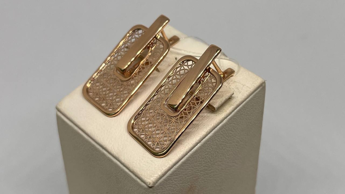 СЕРЬГИ БЕЗ КАМНЯ (Au 585)