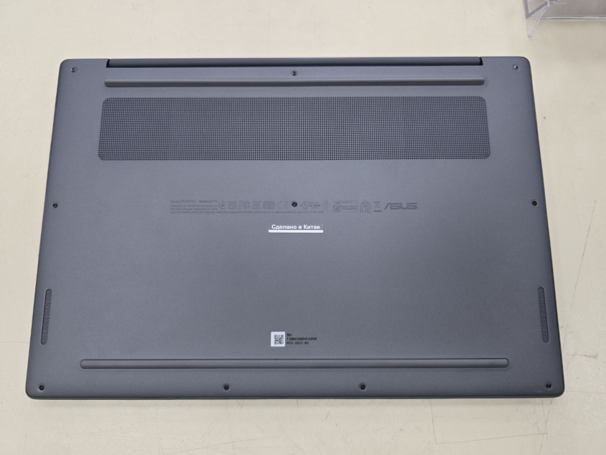 Ноутбук ASUS Zenbook A14 UX3407Q; Snapdragon X-X126100, Qualcomm Adreon X1-45, 16 Гб, 512 GB, Нет