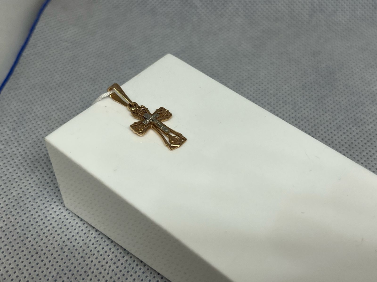 ПОДКБК585 ПОДВЕСКА КРЕСТ БЕЗ КАМНЯ (Au 585)