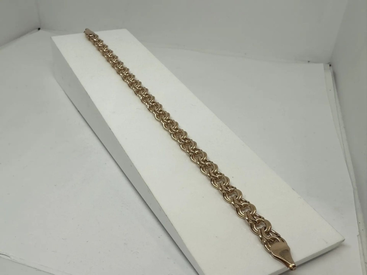 БРАСЛЕТ ПУСТОТЕЛЫЙ Бисмарк (Au 585)