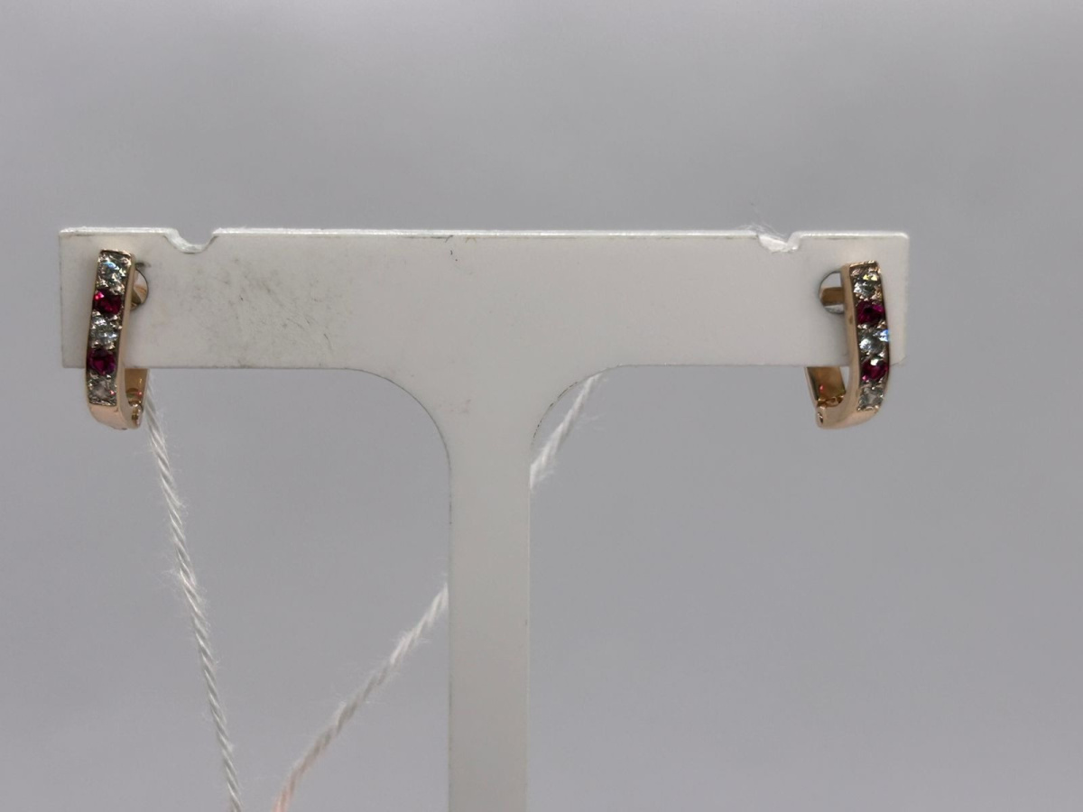 СКМИ585 СЕРЬГИ С КАМНЯМИ (Au 585)