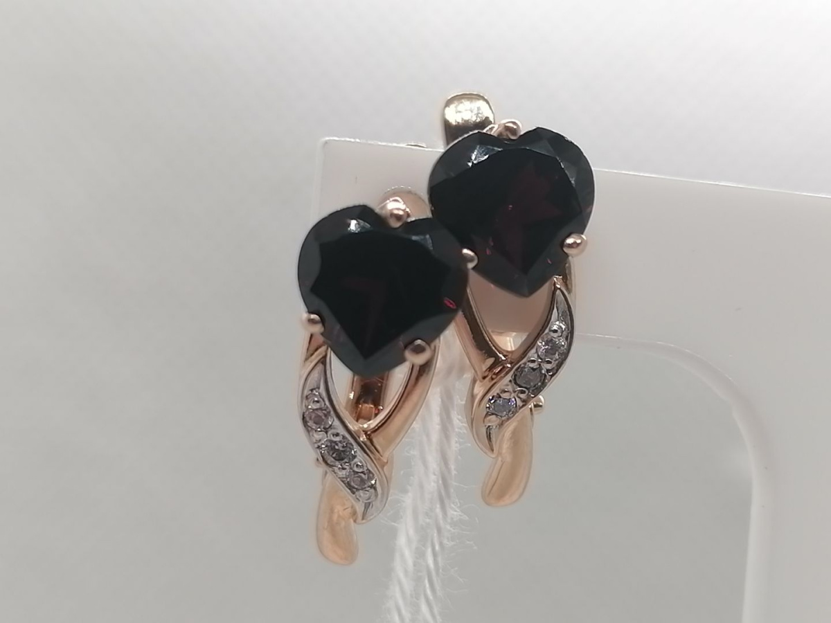 СКМИ585 СЕРЬГИ С КАМНЯМИ (Au 585)