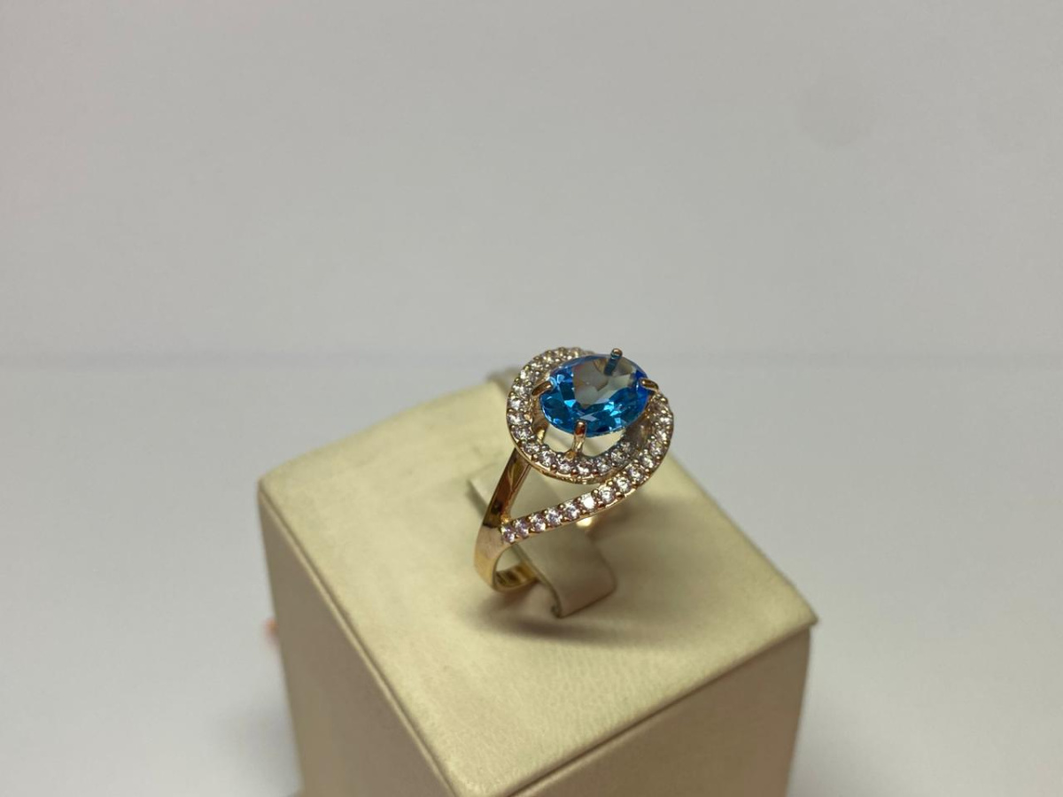 КОЛКМИ585 КОЛЬЦО С КАМНЯМИ (Au 585)