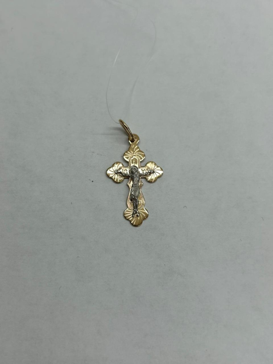 ПОДВЕСКА КРЕСТ без камня (Au 585)