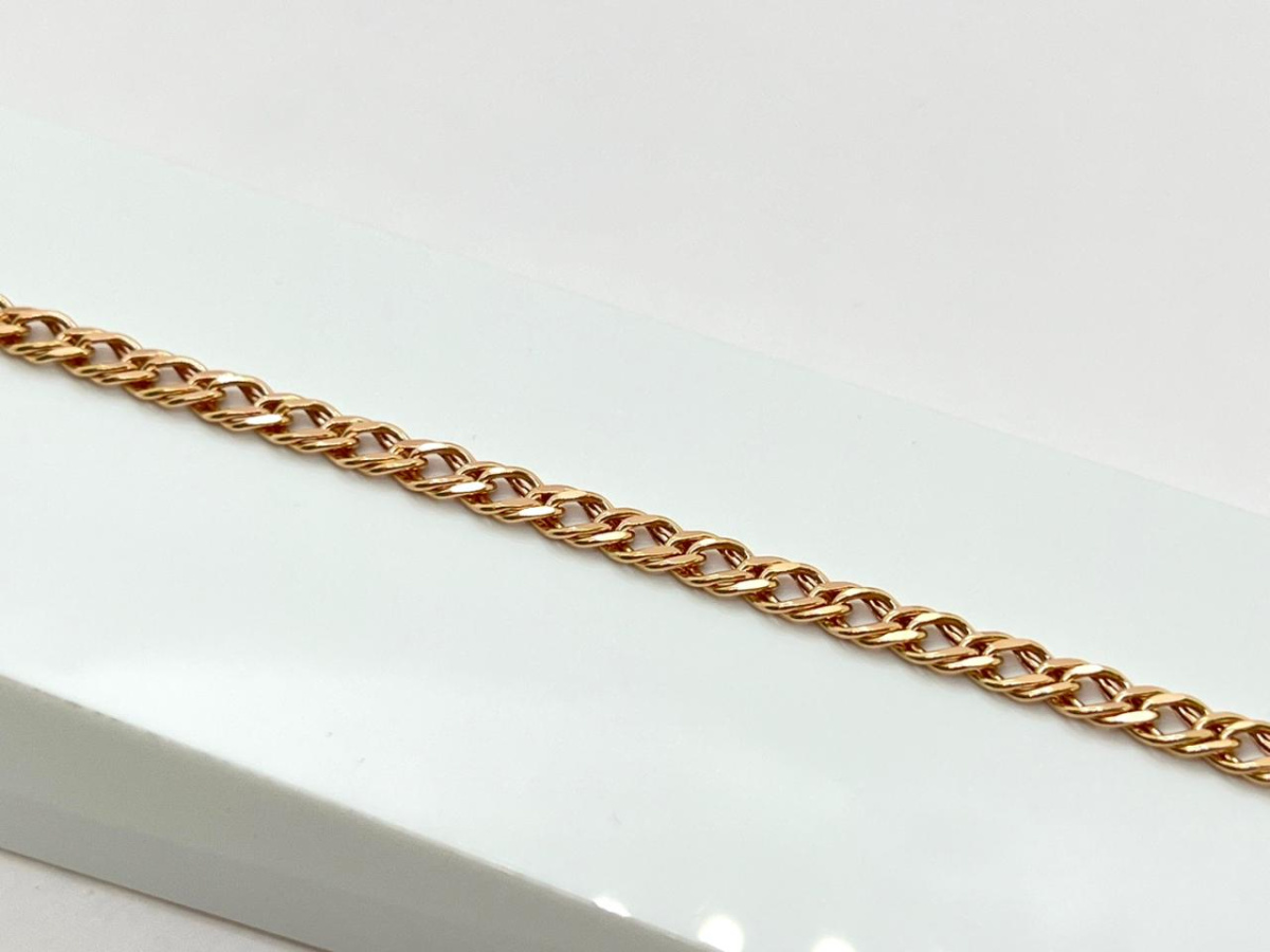 БРАСЛЕТ ПУСТОТЕЛЫЙ Ромб двойной (Au 585)