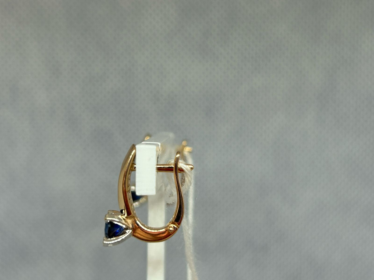 СКМИ585 СЕРЬГИ С КАМНЯМИ (Au 585)