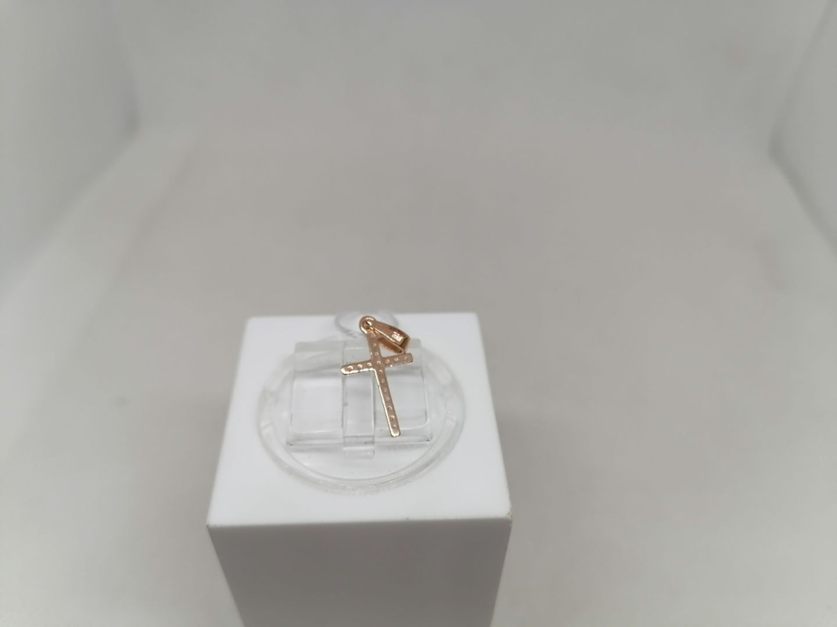 ПОДККИ585 ПОДВЕСКА КРЕСТ С КАМНЯМИ (Au 585)