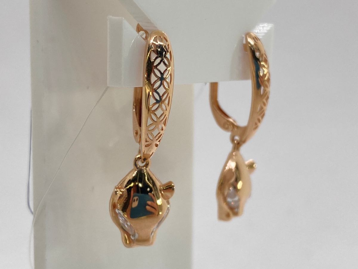 СЕРЬГИ С КАМНЯМИ (Au 585)