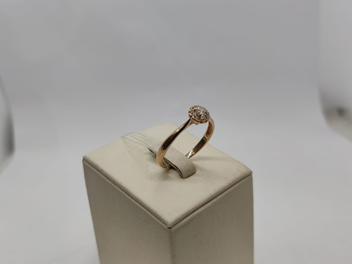 КОЛЬЦО С КАМНЯМИ (Au 585)