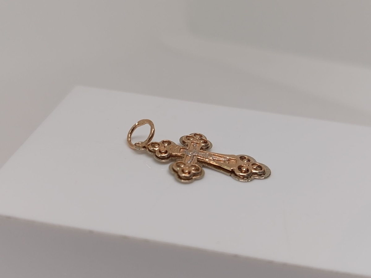 ПОДКБК585 ПОДВЕСКА КРЕСТ БЕЗ КАМНЯ (Au 585)