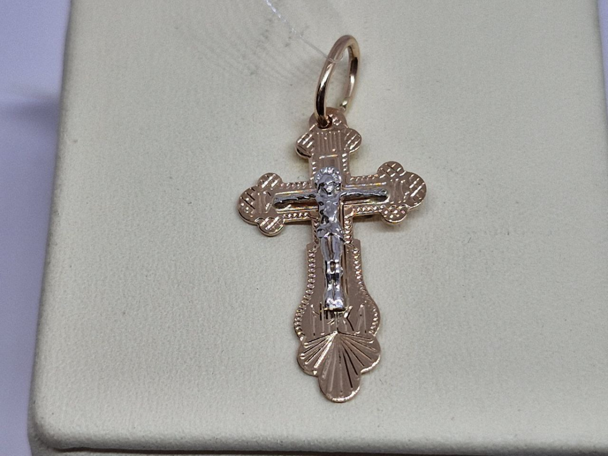 ПОДВЕСКА КРЕСТ без камня (Au 585)