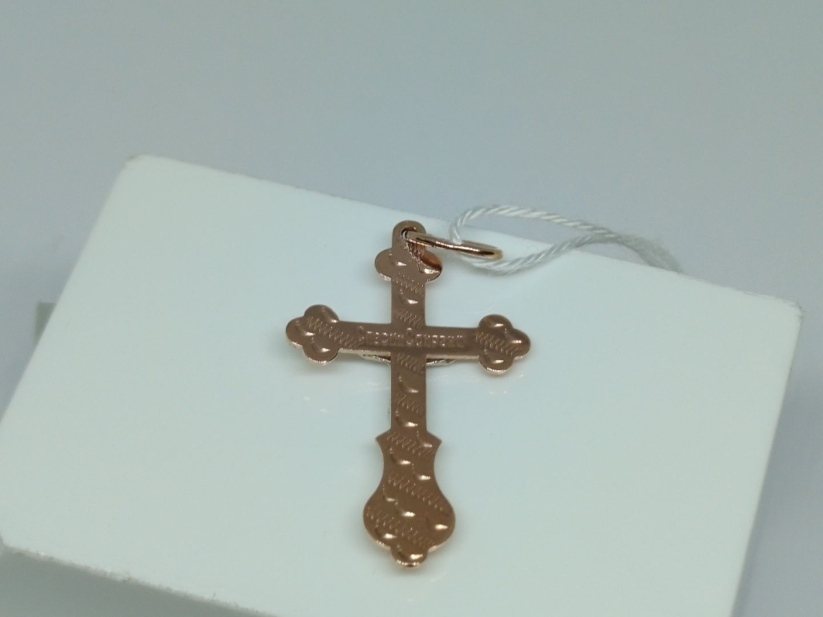 ПОДВЕСКА КРЕСТ БЕЗ КАМНЯ (Au 585)