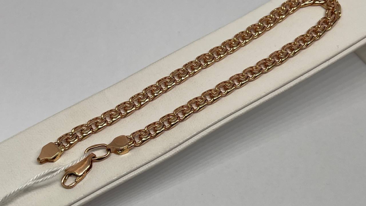 БЛБ585 БРАСЛЕТ ПОЛНОВЕСНЫЙ Бисмарк (Au 585)