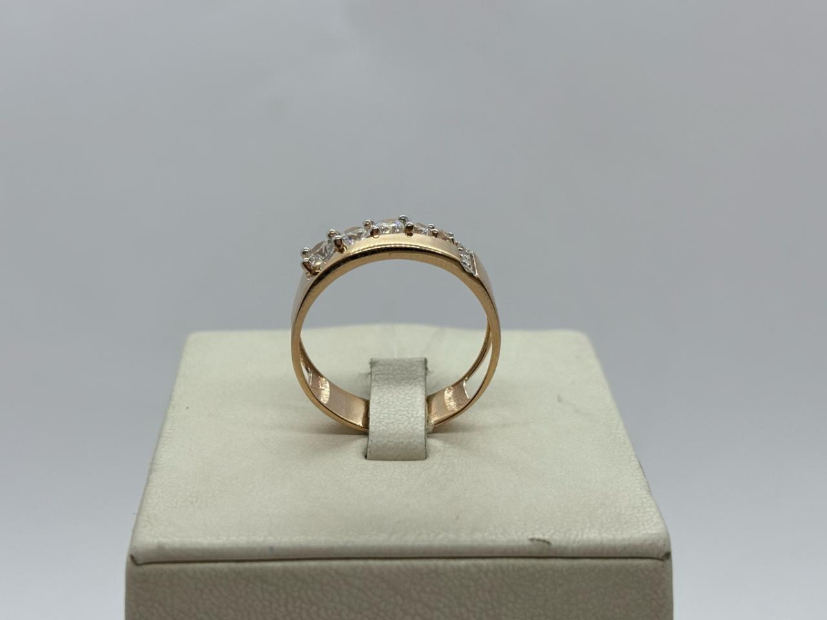 КОЛЬЦО С КАМНЯМИ (Au 585)