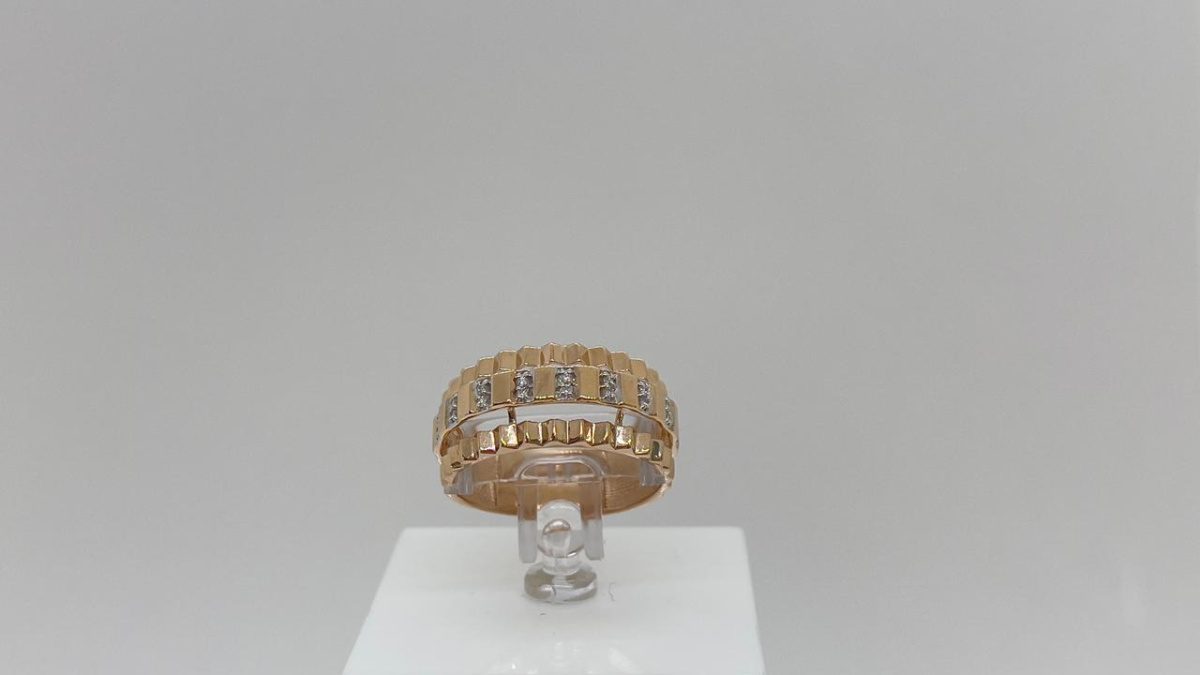 КОЛЬЦО С КАМНЯМИ (Au 585)