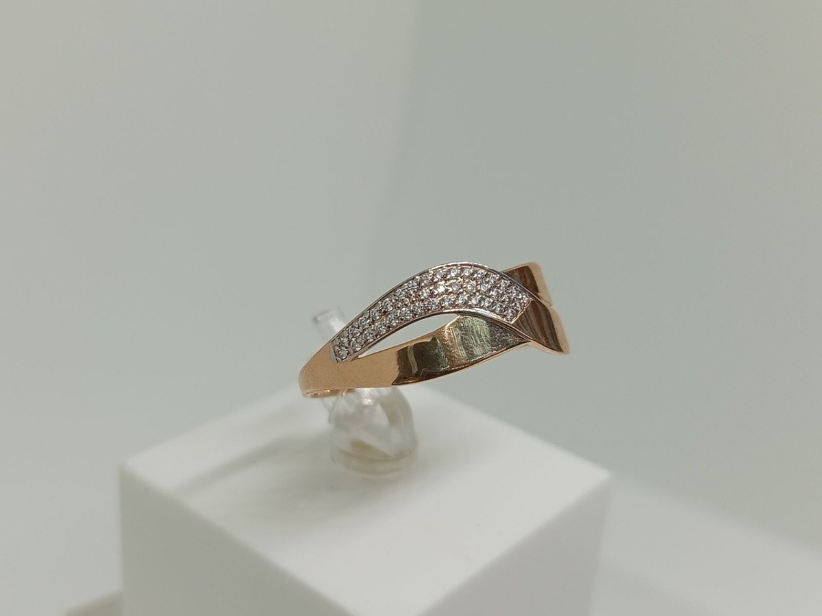 КОЛЬЦО С КАМНЯМИ (Au 585)