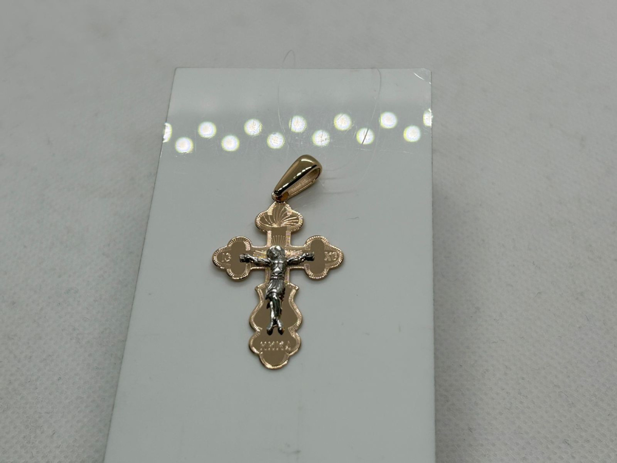 ПОДВЕСКА КРЕСТ без камня (Au 585)