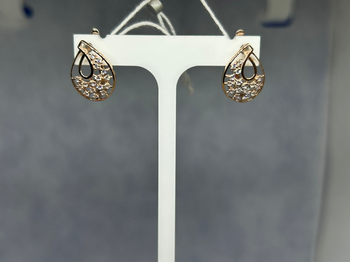 СЕРЬГИ С КАМНЯМИ (Au 585)