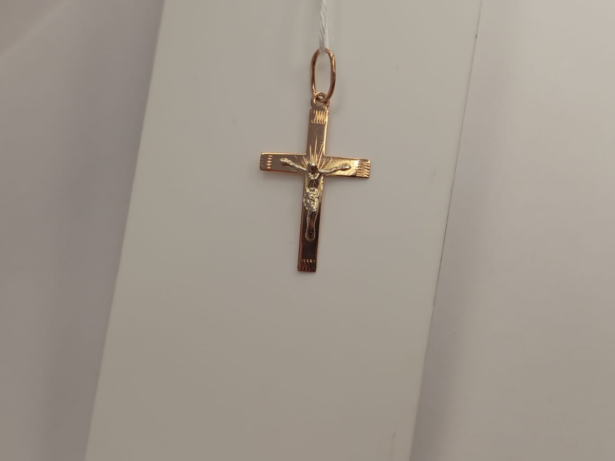 ПОДКБК585 ПОДВЕСКА КРЕСТ БЕЗ КАМНЯ (Au 585)