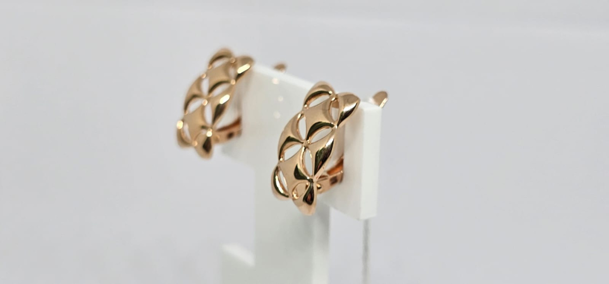 СБКМ585 СЕРЬГИ БЕЗ КАМНЯ (Au 585)