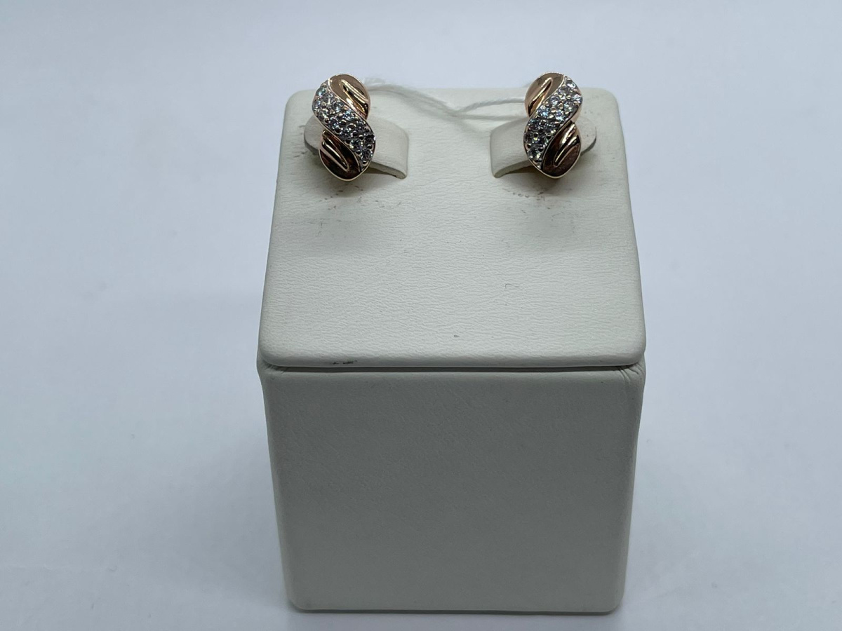 СКМИ585 СЕРЬГИ С КАМНЯМИ (Au 585)