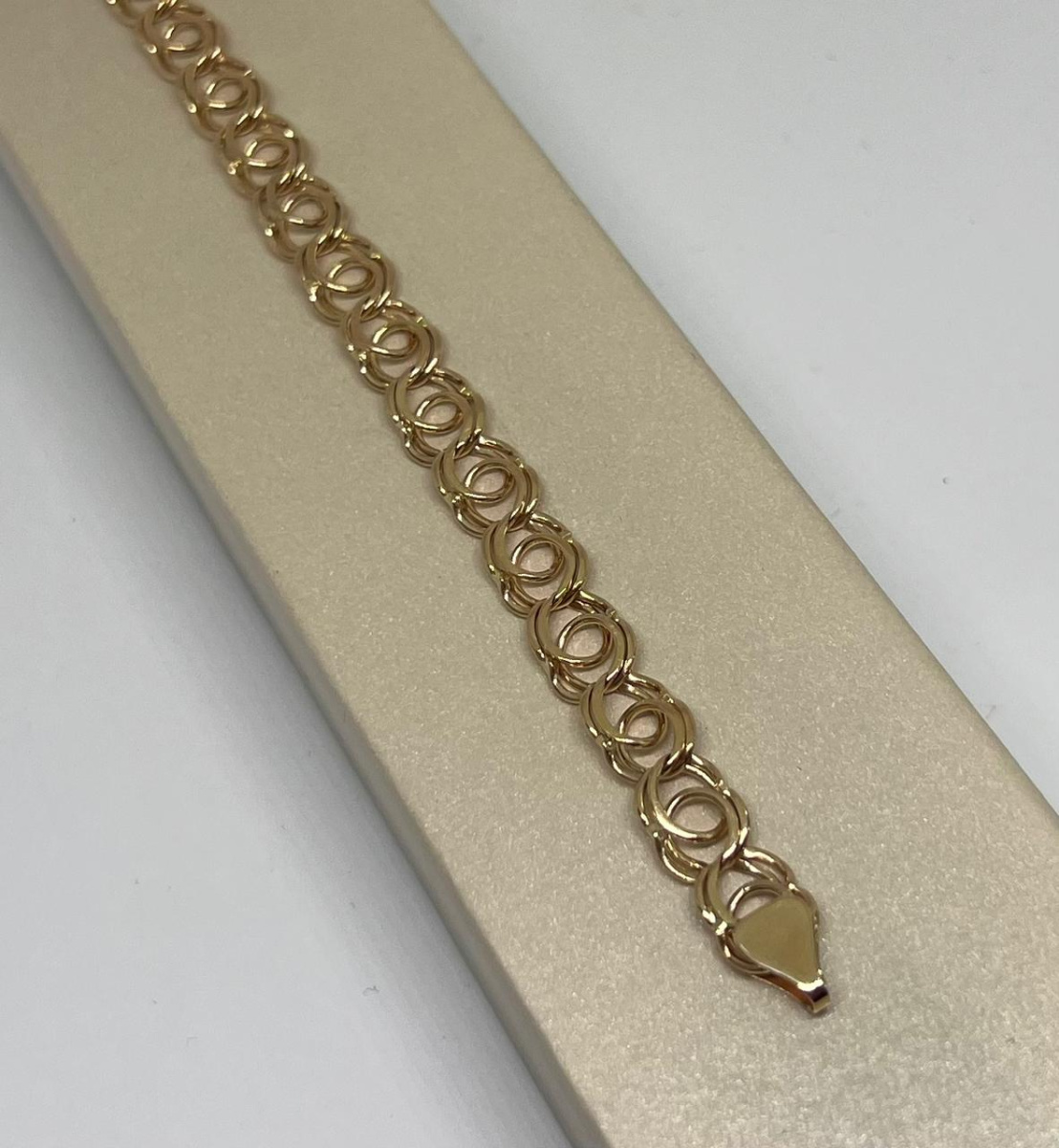 БЛБ585 БРАСЛЕТ ПОЛНОВЕСНЫЙ Бисмарк (Au 585)