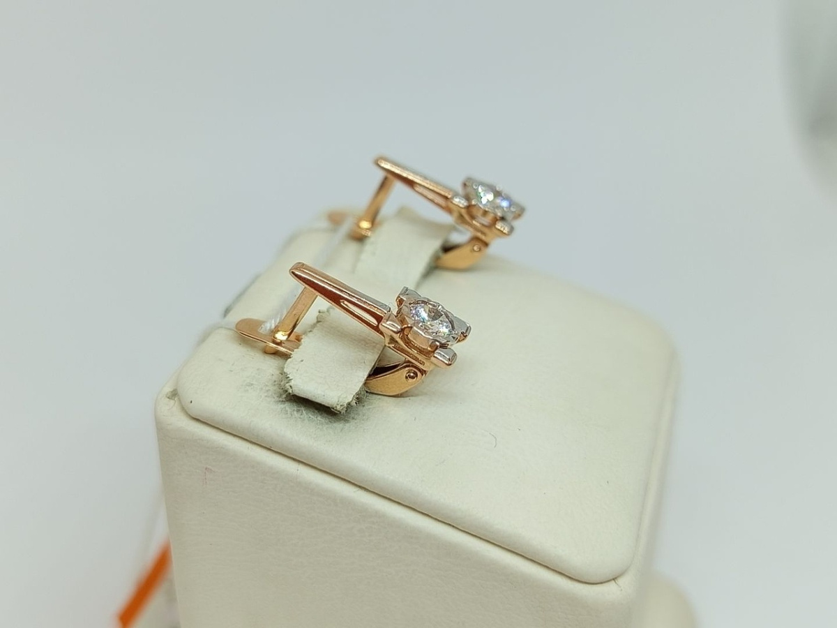 СЕРЬГИ С КАМНЕМ (Au 585)