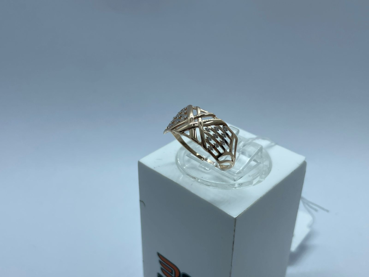 КОЛЬЦО С КАМНЯМИ (Au 585)