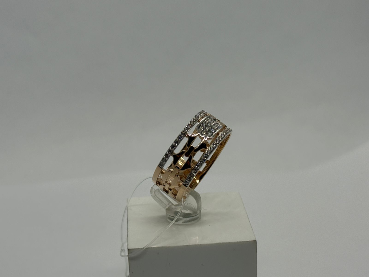 КОЛЬЦО С КАМНЯМИ (Au 585)