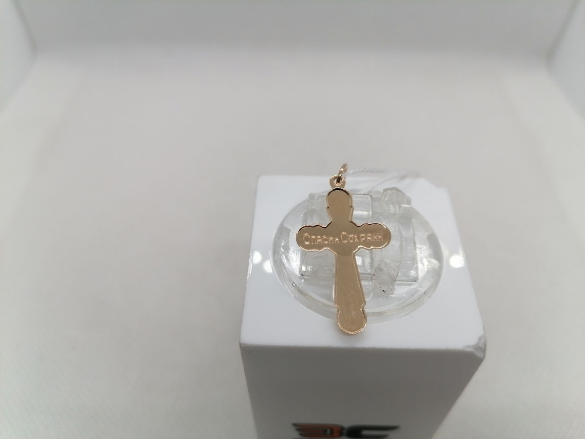 ПОДВЕСКА КРЕСТ БЕЗ КАМНЯ (Au 585)