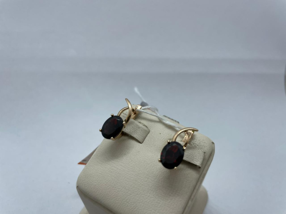 СЕРЬГИ С КАМНЕМ (Au 585)