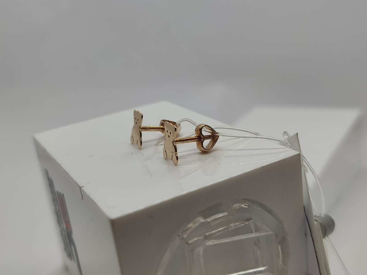 СЕРЬГИ ПУСЕТЫ без камня (Au 585)