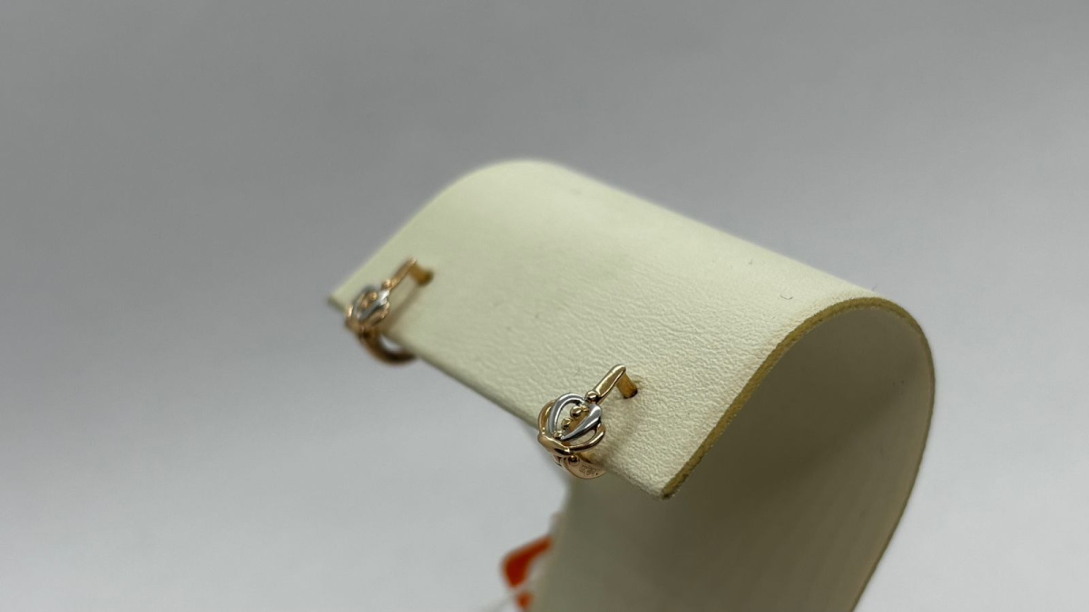 СБКМ585 СЕРЬГИ БЕЗ КАМНЯ (Au 585)